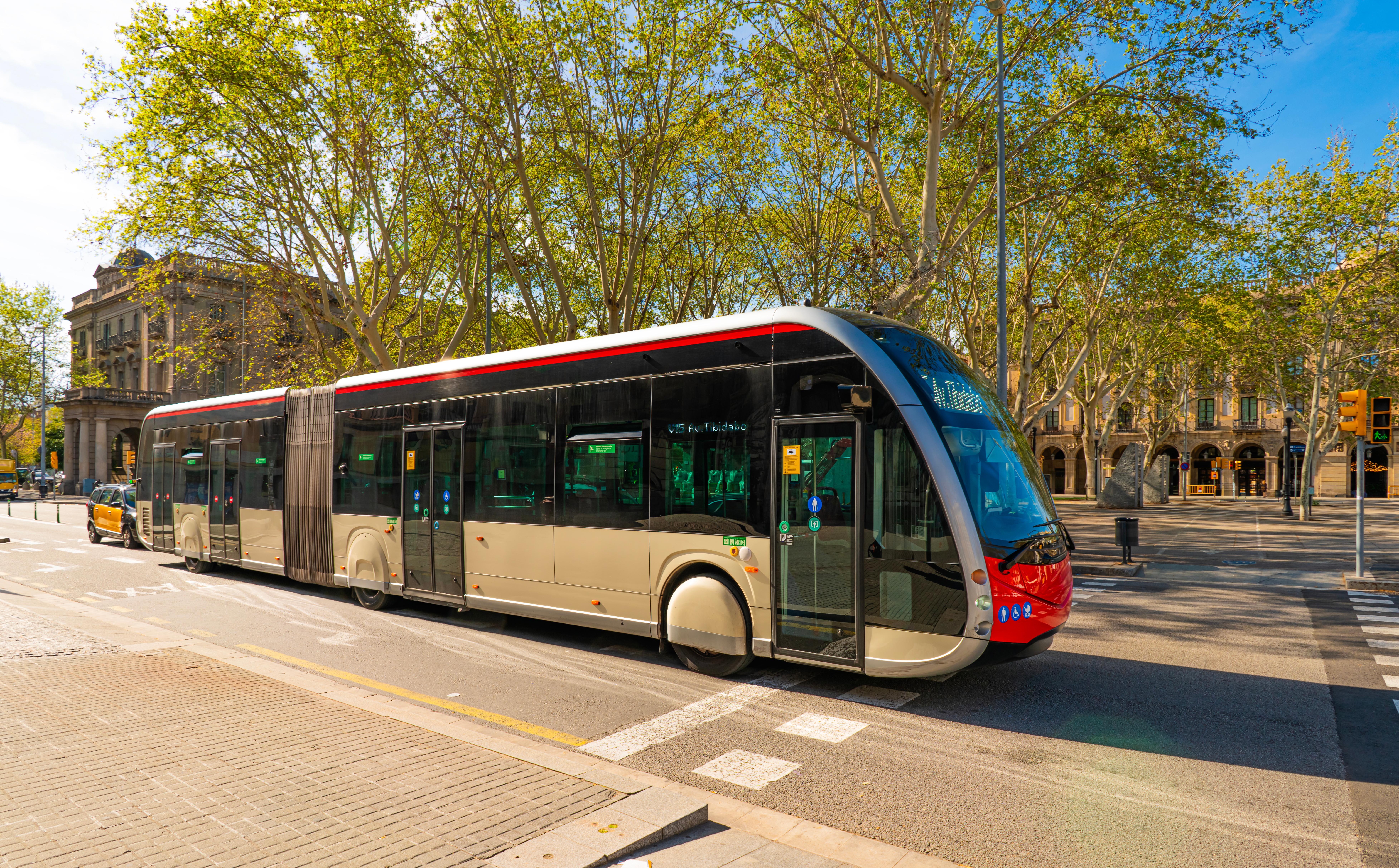 Modern bus in Barcelona