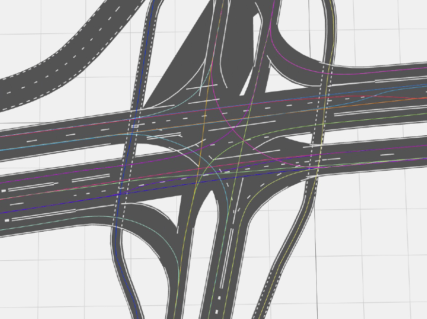 Intersection with routes from VLOG data