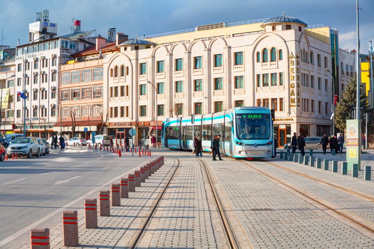 Konya, tram in the city