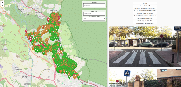 Crosswalk analysis in Las Rozas de Madrid. 