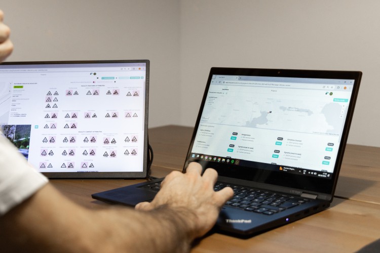 Person using lane patrol platform