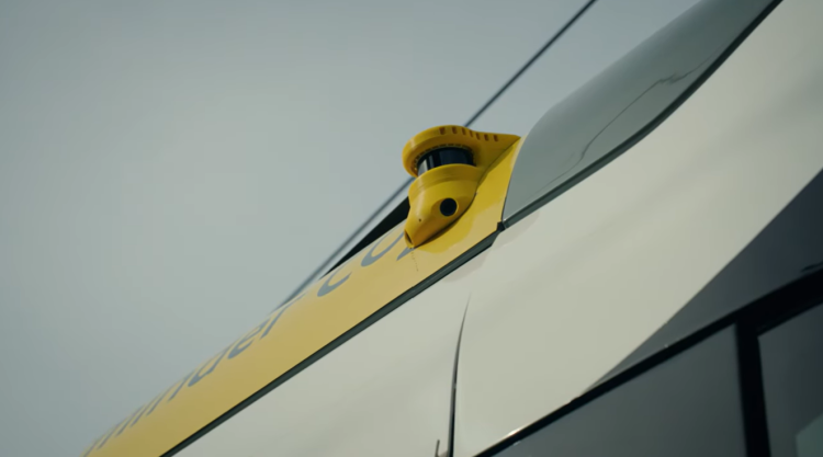 Sensor on the De Lijn tram 