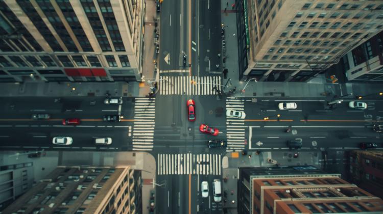 crossroad of a city