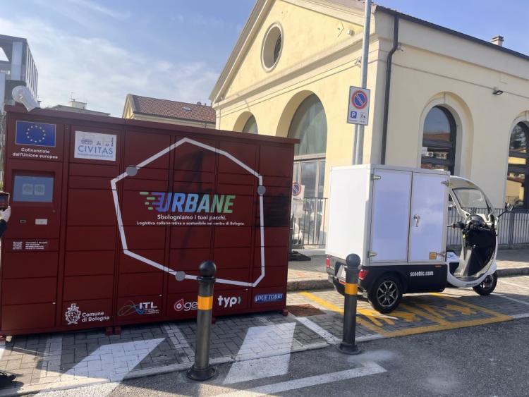 Sustainable cargo-bike and locker trialled in Bologna, Italy