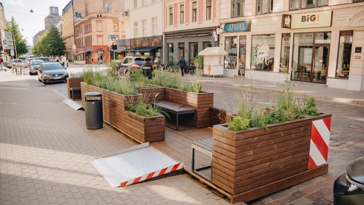 Image for Riga: Standardised parklets to create green street oases