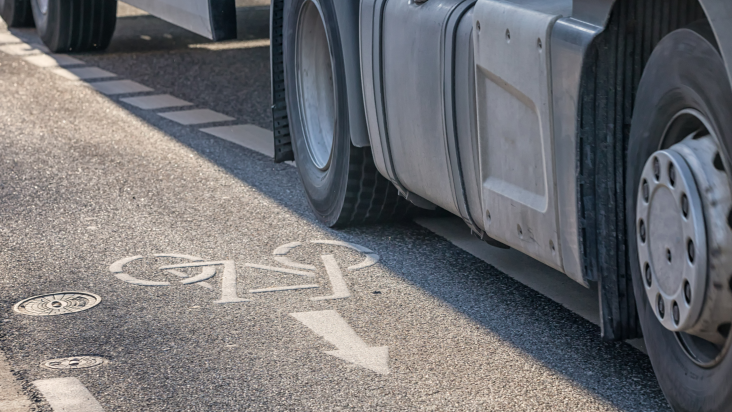 Image for Attention to blind spots: cyclists and heavy-weight vehicles sharing the road