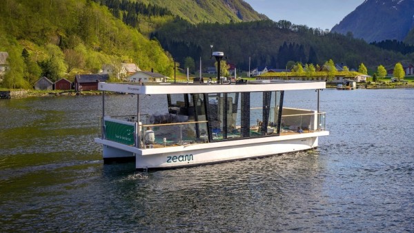 Zeabuz ferry operating in water