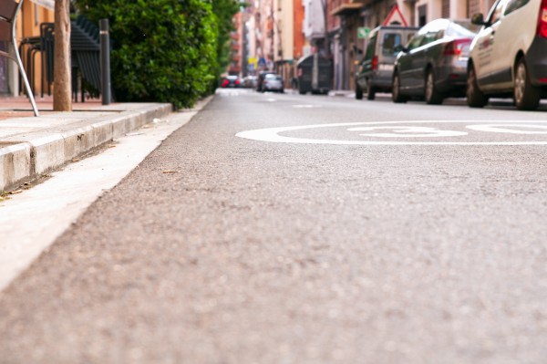 Low angle view of empty asphalt road surface