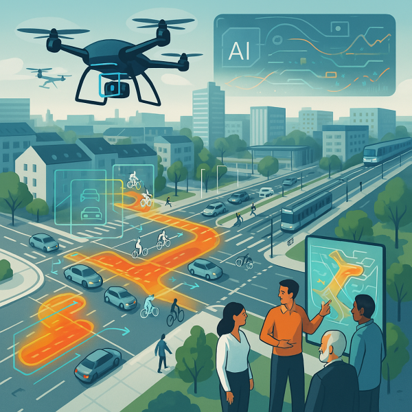 Hero image for AI-powered traffic monitoring solution via Drones