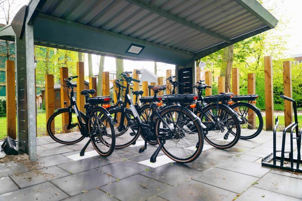rental bikes at TILER Charging Tiles