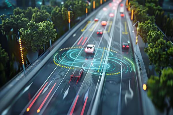 traffic in a city - traffic management concept