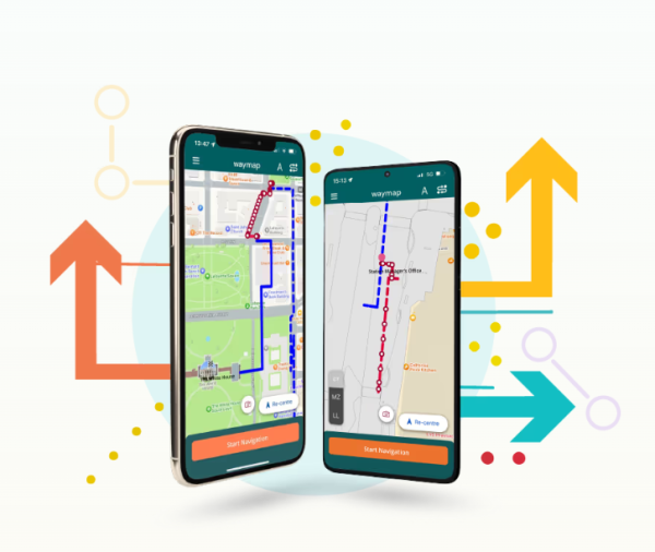 App interface of Waymap