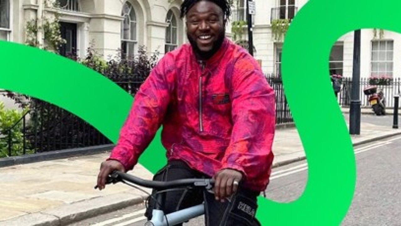 Man riding on a bike