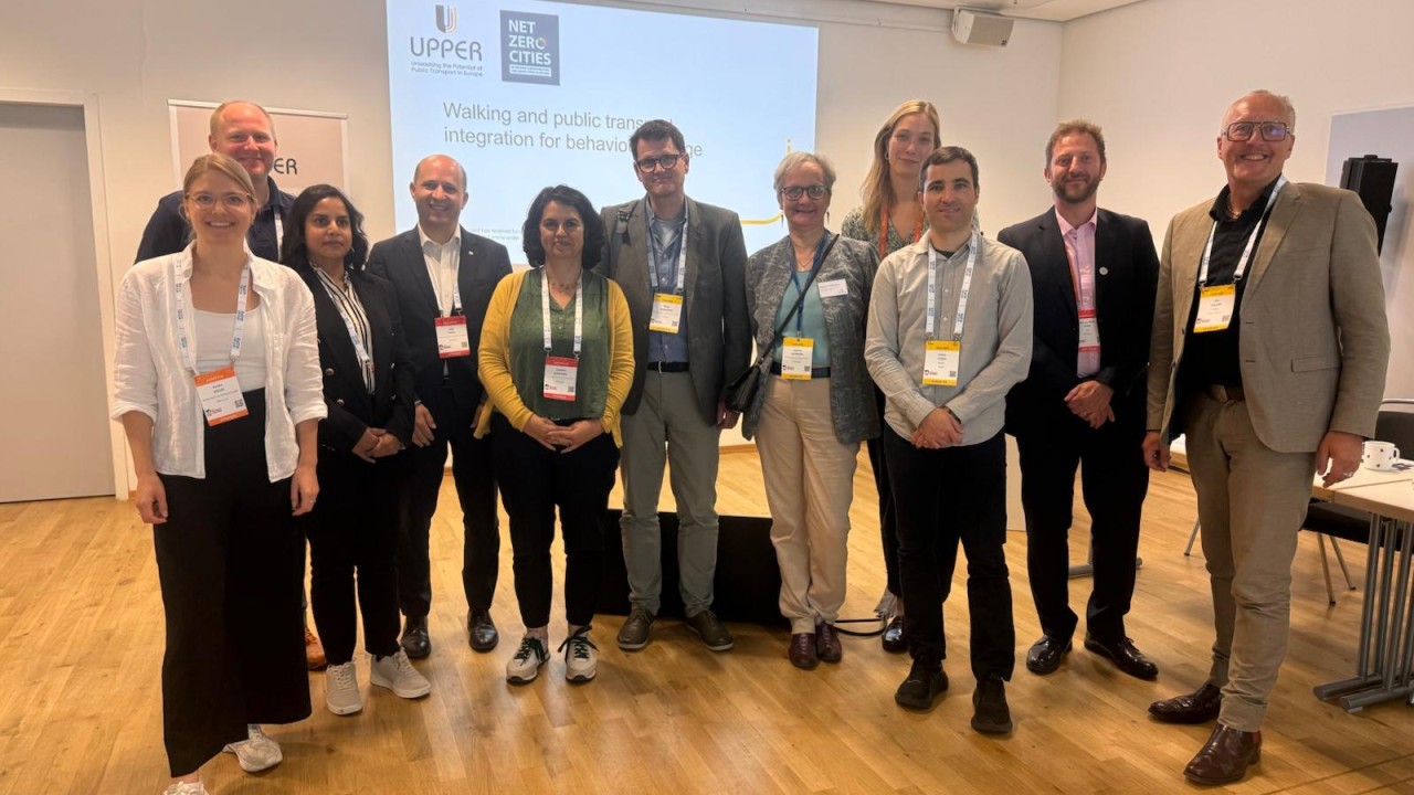 Speakers in the workshop organised by NetZeroCities and UPPER project at the UITP Summit (Hamburg, 2025)