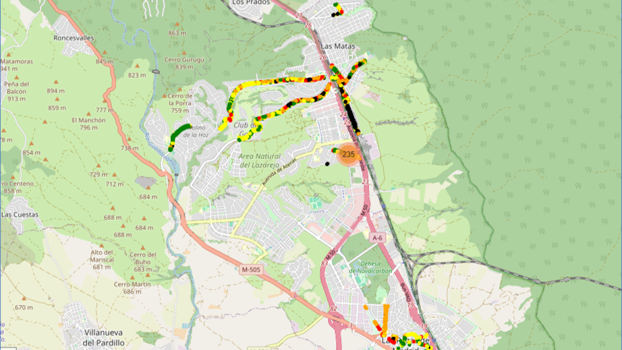 Analysis of visibility in Las Rozas