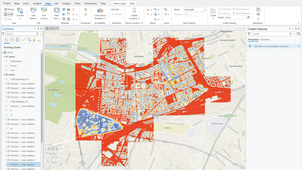 infrared.city in ArcGIS