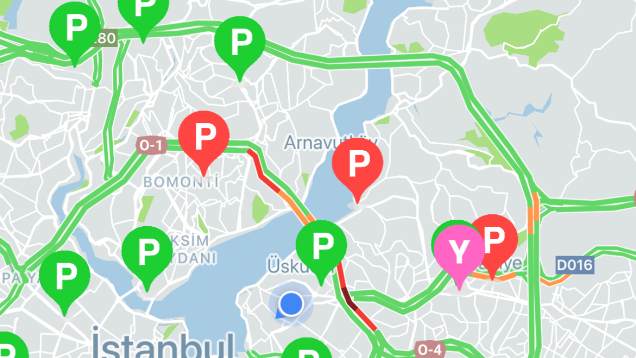 Parkera App: Available Parking Spots in Istanbul