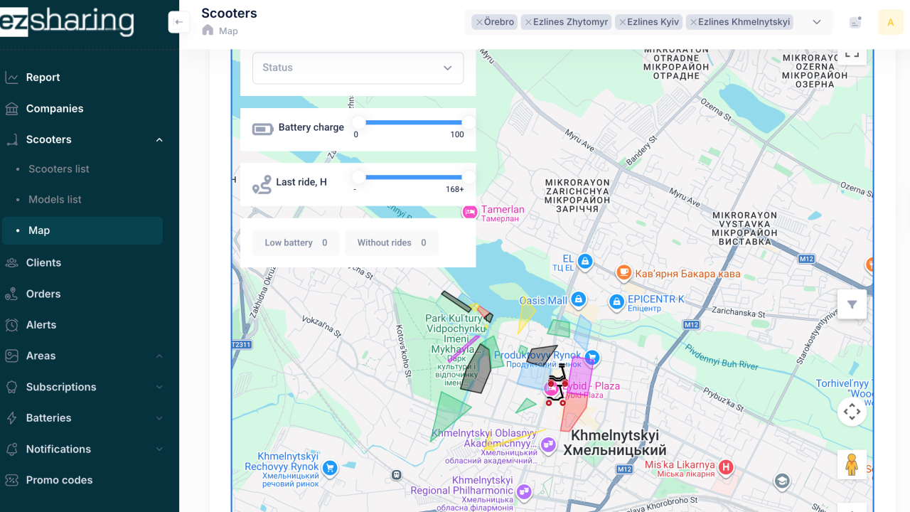 EZlines - e-scooter bussines easy CRM