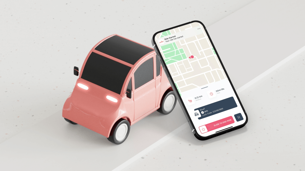 joyride rider app smart connected LSV