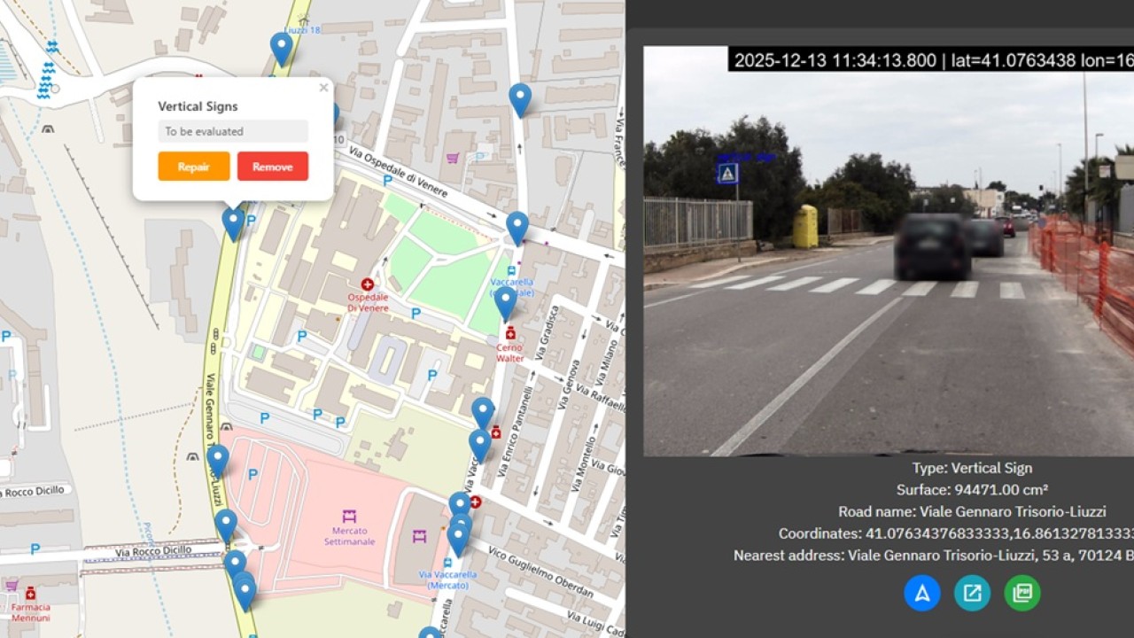Vertical signs detection