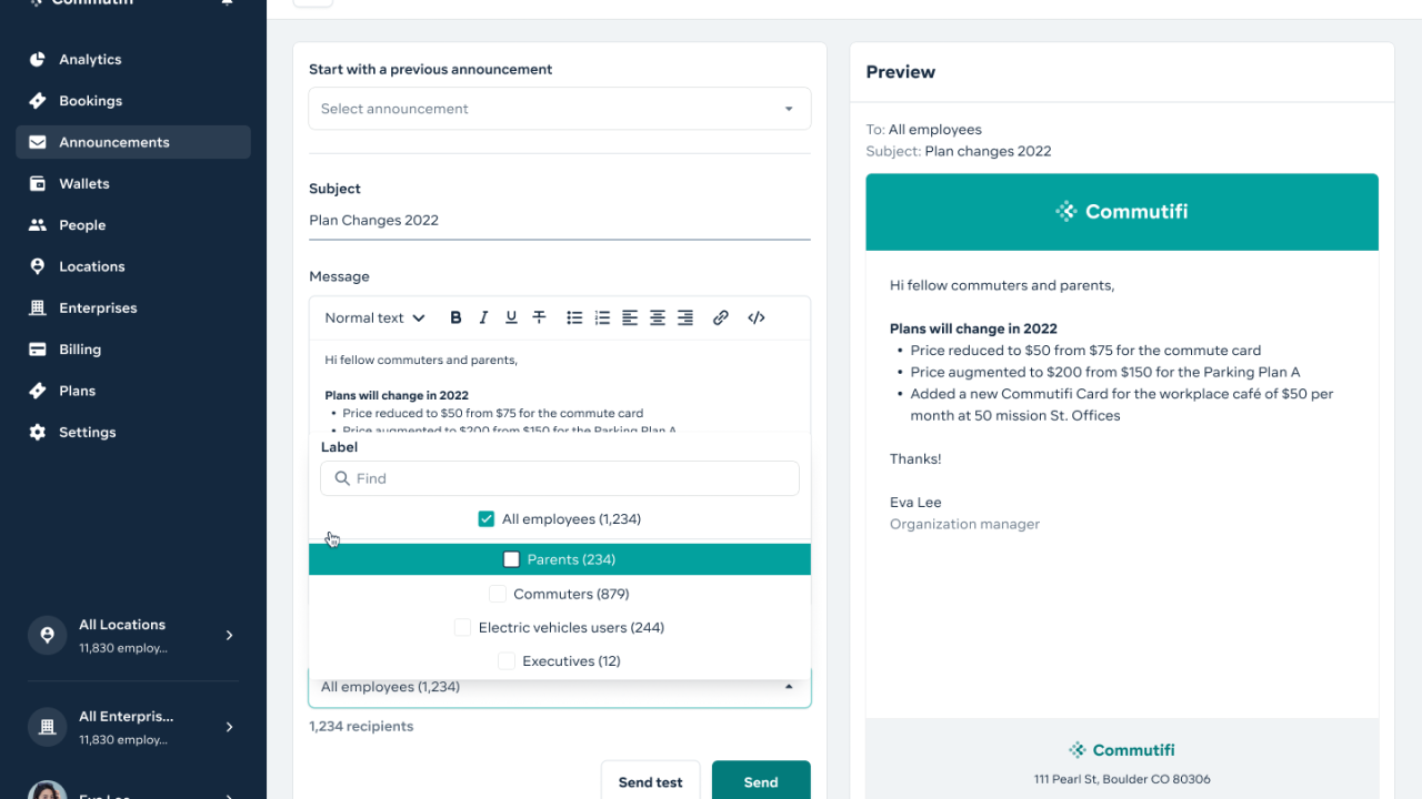 Communications portal
