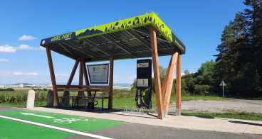 Image for eBIKE PORT solar: Rest and charging station for e-bikes.